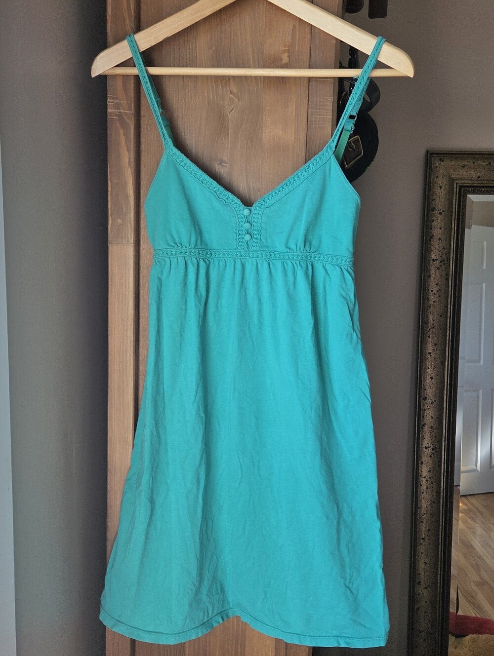 Aeropostale Teal Cotton Babydoll Dress